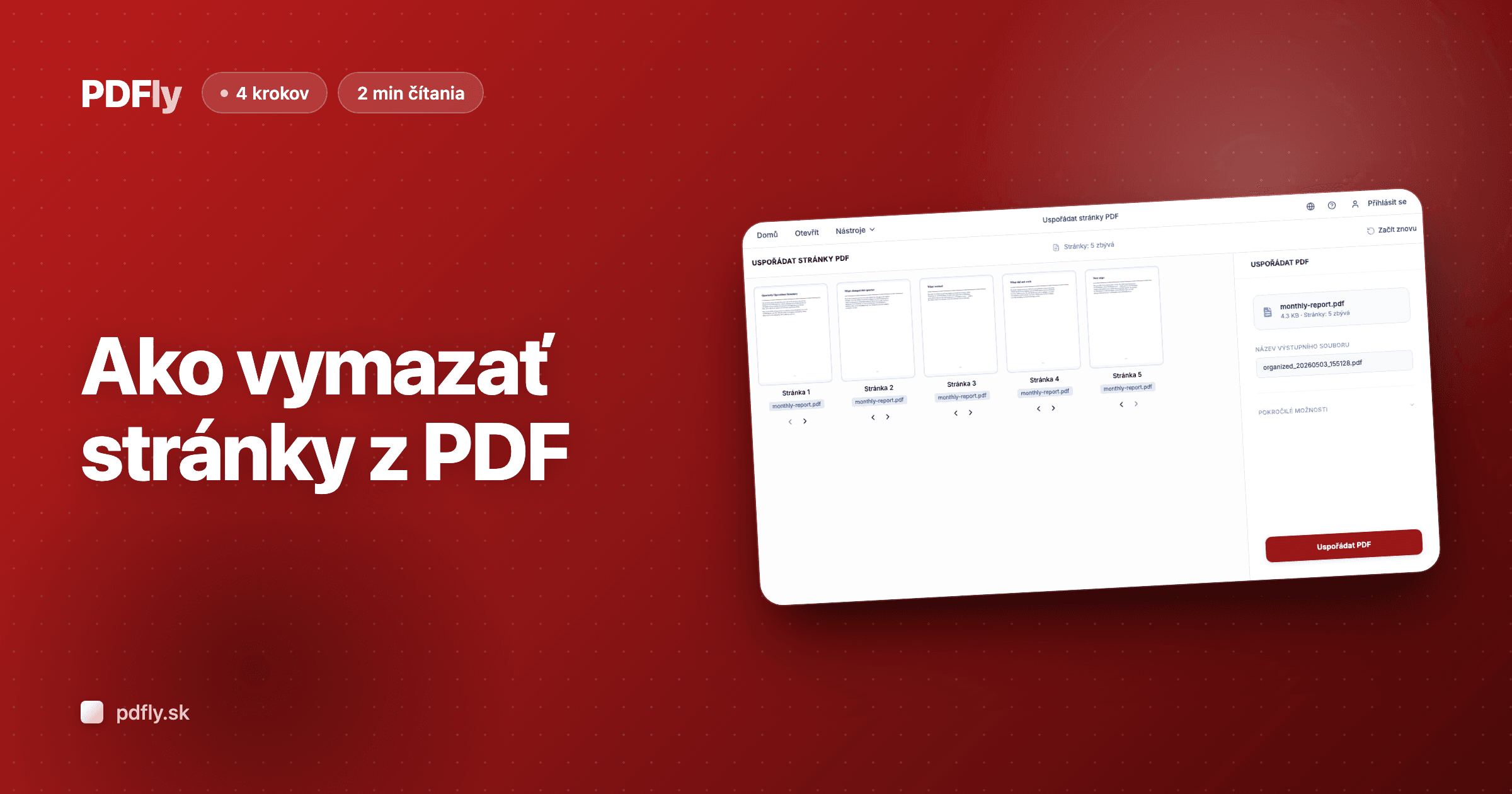 Ako vymazať stránky z PDF