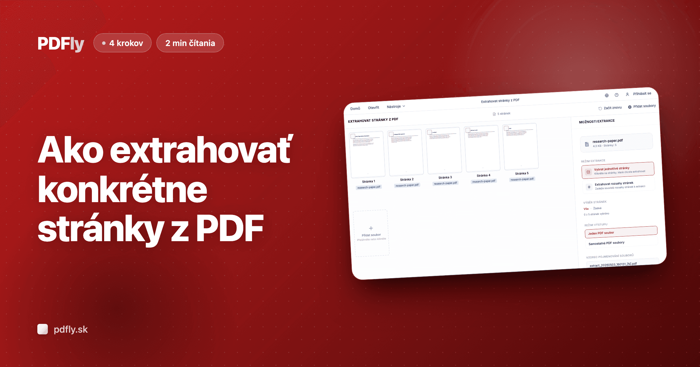 Ako extrahovať konkrétne stránky z PDF