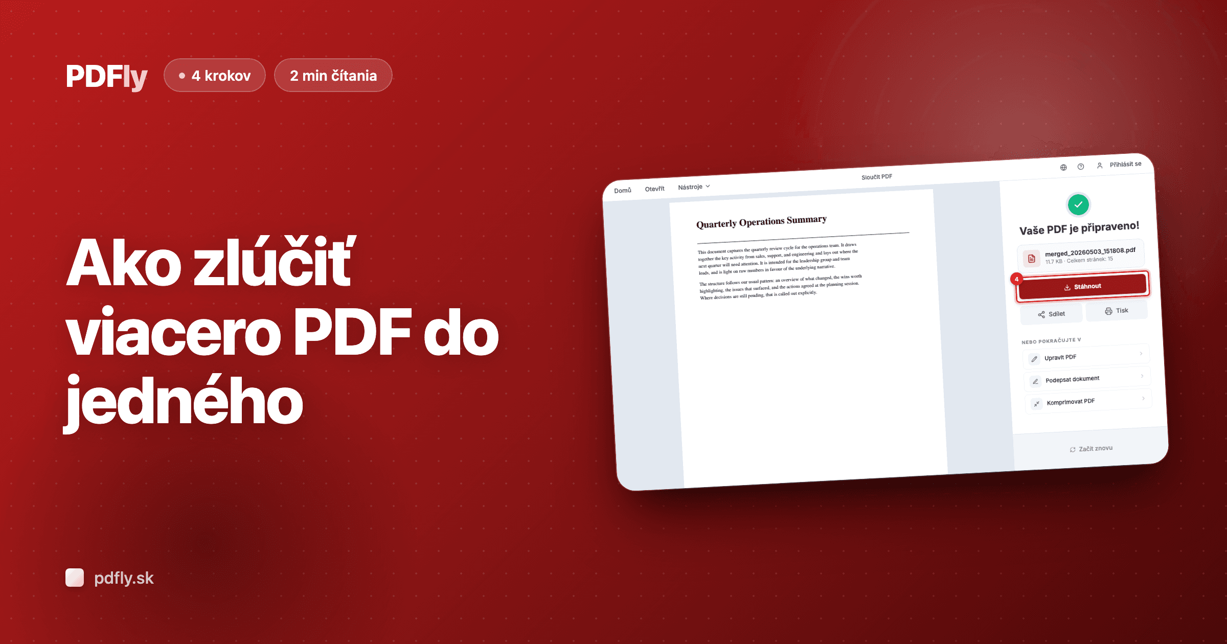 Ako zlúčiť viacero PDF do jedného