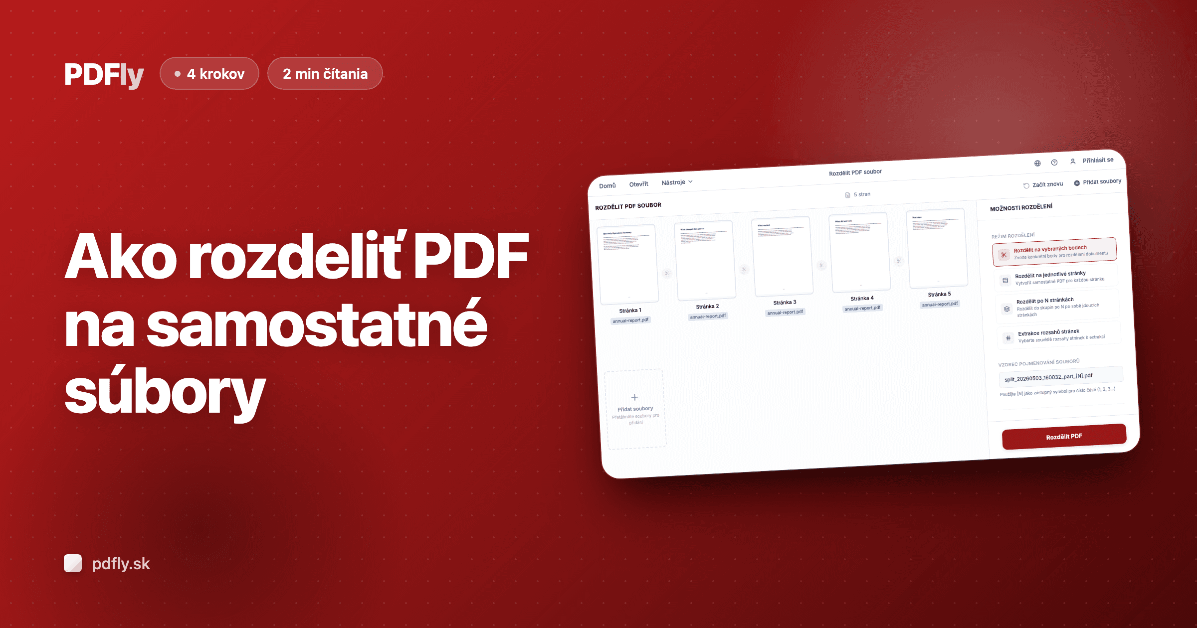 Ako rozdeliť PDF na samostatné súbory