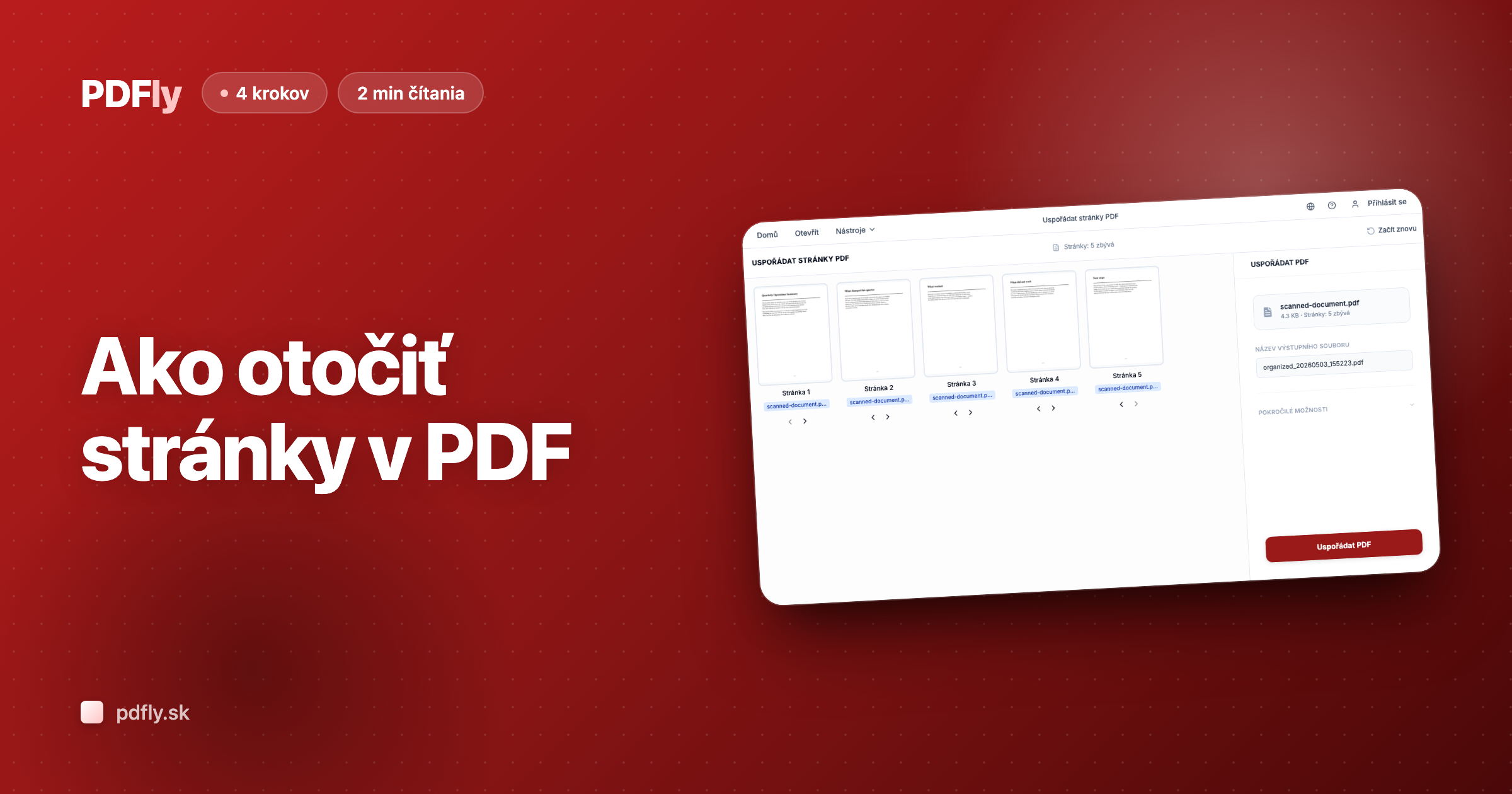 Ako otočiť stránky v PDF | PDFly